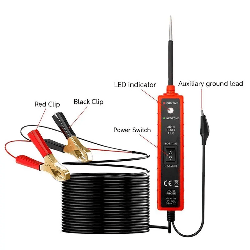 🎁Car Electric Circuit Tester,  6-24V DC Automotive Multifunctional Drive Test Pen, Car Short Circuit/Open Circuit/Leakage Detection Tool