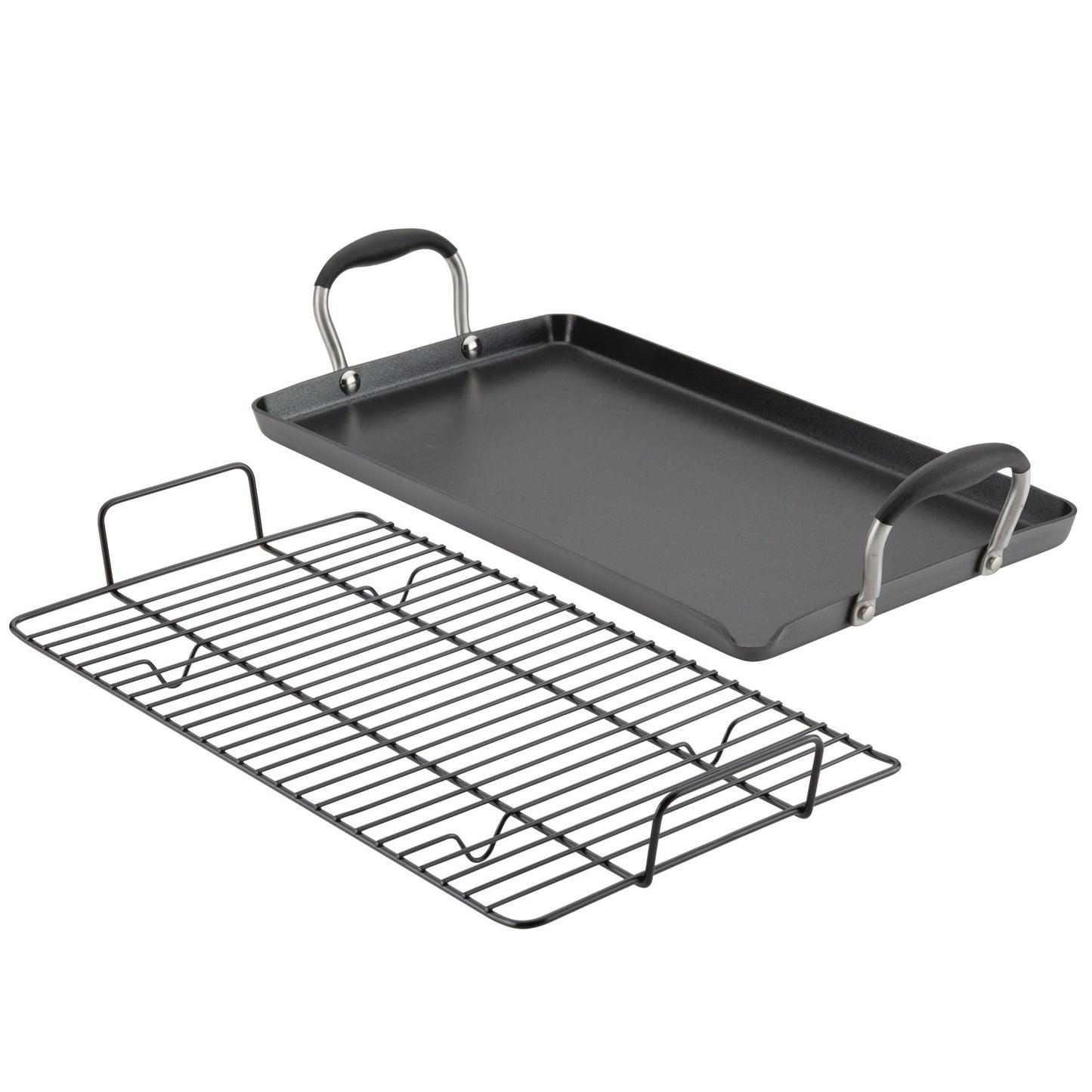 10 x 18-Inch Double Burner Griddle with Multi-Purpose Rack
